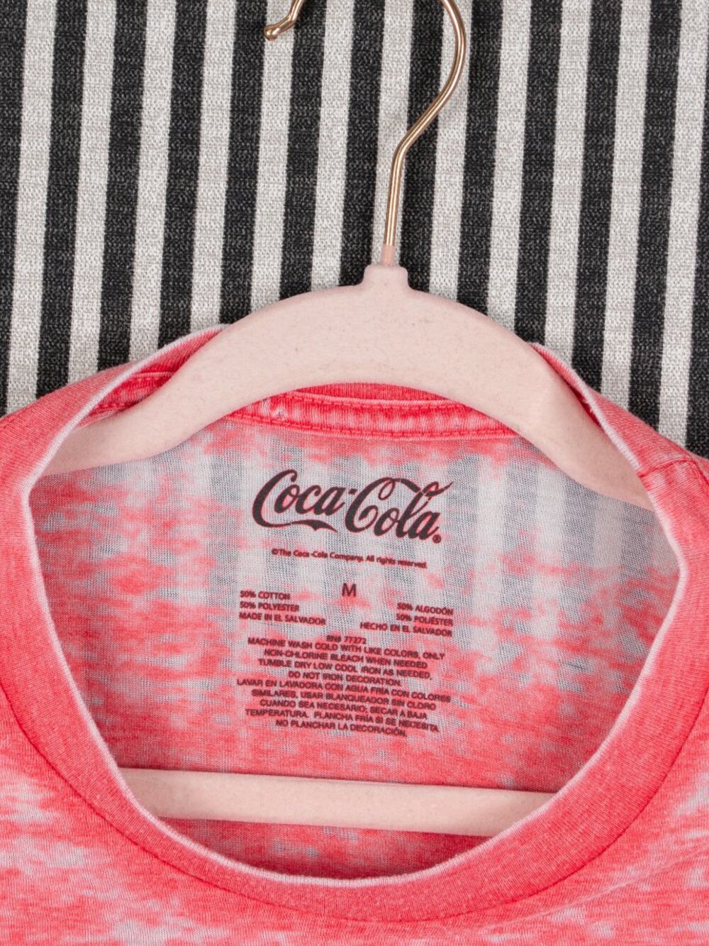 i heart coke burnout graphic tee coca cola pink red retro tshirt size M - Picture 6 of 6
